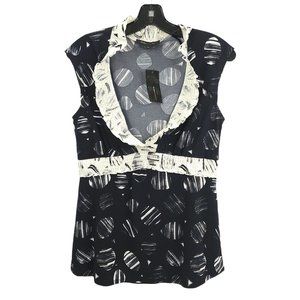 BCBGMaxazria Sleeveless Jersey Knit Top Womens Size S Elastic Waist NEW